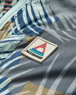 Poncho de Surf Doublé en Sherpa Recyclé Waves - Camouflage Palmier Abricot