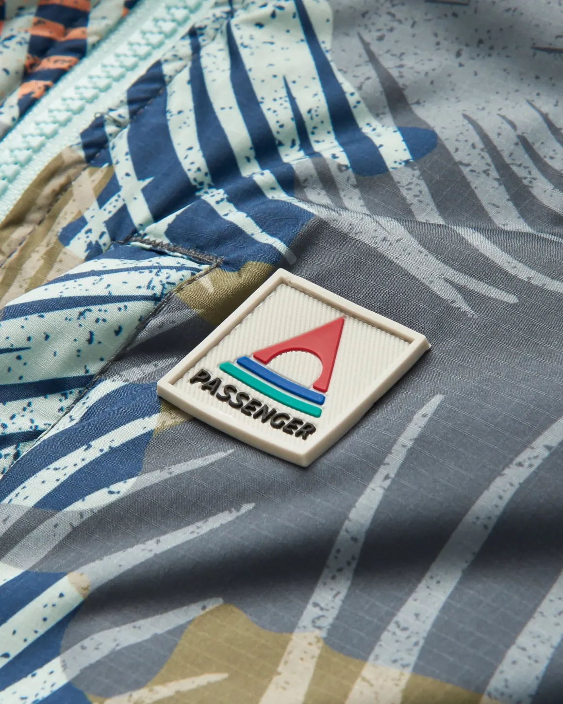 Poncho de Surf Doublé en Sherpa Recyclé Waves - Camouflage Palmier Abricot