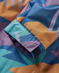 Poncho de surf doublé en sherpa recyclé Waves - Motif camouflage bleu profond