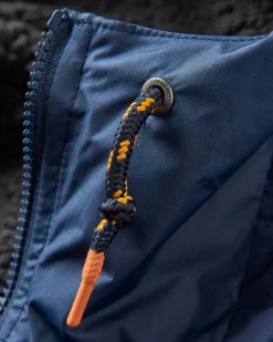 Poncho de surf doublé en sherpa recyclé Waves - Rich Navy