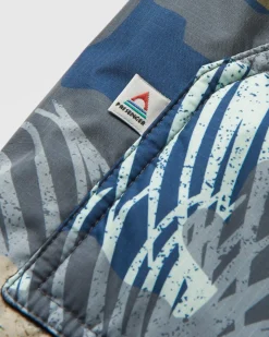 Poncho de Surf Doublé en Sherpa Recyclé Waves - Camouflage Palmier Abricot