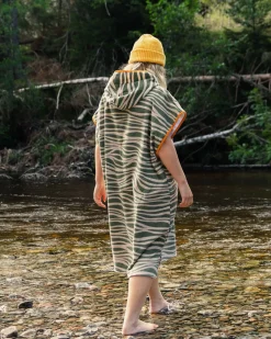 Poncho de surf en serviette recyclée Tulum - Strata Khaki