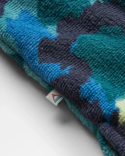 Poncho de surf en tissu recyclé Tulum - Camo Alpin Kaki