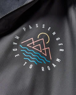 Poncho de surf Escapism doublé d'une serviette recyclée - Noir