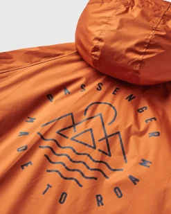 Poncho de surf Escapism Recyclé doublé en Sherpa - Rouille