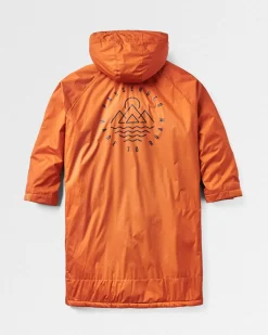 Poncho de surf Escapism Recyclé doublé en Sherpa - Rouille