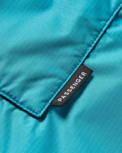 Poncho de surf recyclé doublé en sherpa - Vert Viridian/Orchidée