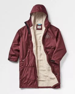 Poncho de surf recyclé doublé en sherpa - Windsor Wine