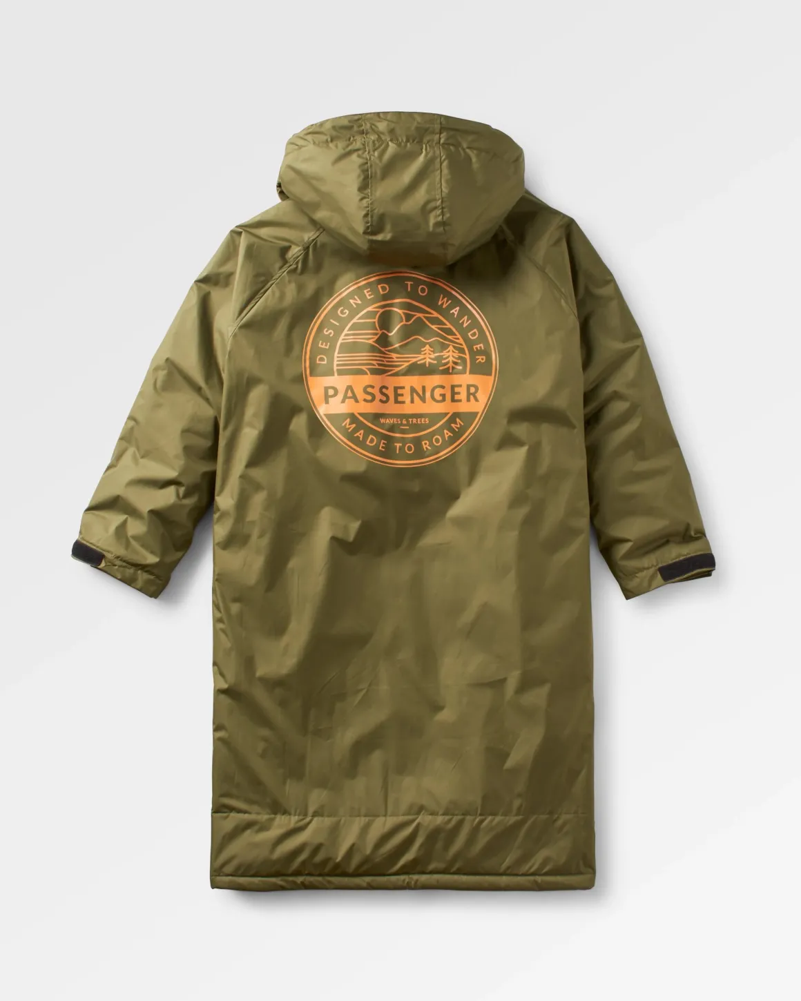 Poncho de surf recyclé doublé Sherpa - Kaki