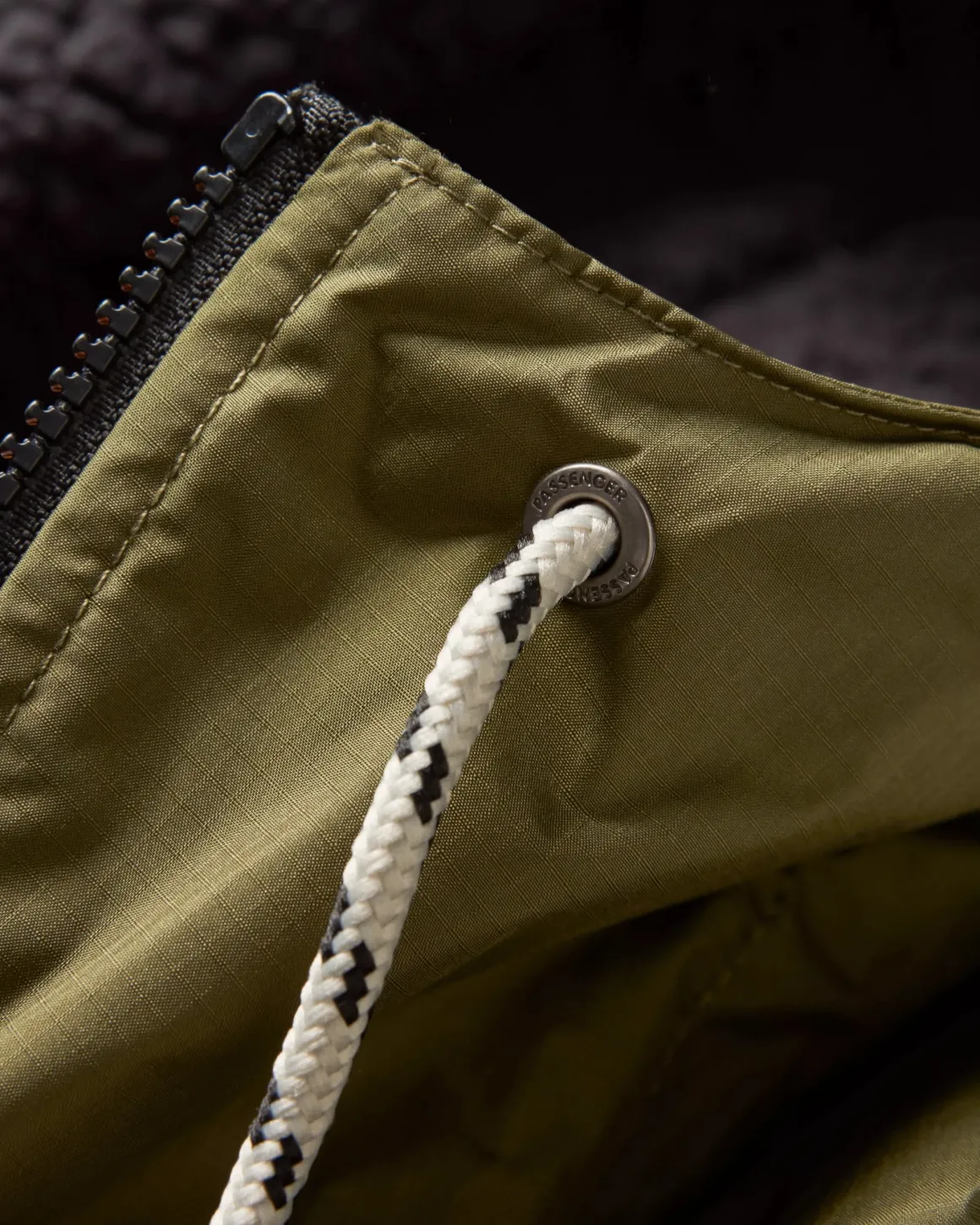 Poncho de surf recyclé doublé Sherpa - Kaki