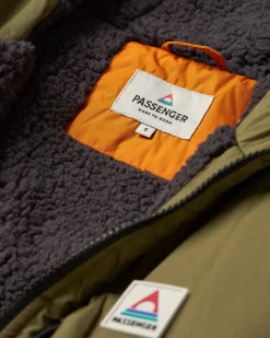 Poncho de surf recyclé doublé Sherpa - Kaki