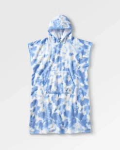 Poncho en Serviette Recyclée Tulum - Tie Dye Bleuet