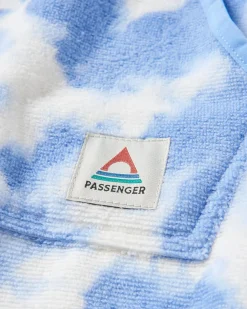 Poncho en Serviette Recyclée Tulum - Tie Dye Bleuet