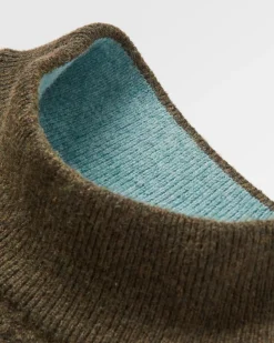 Pull en tricot recyclé d'ortie - Kaki