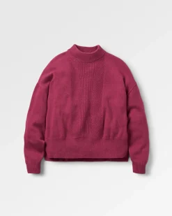 Pull Hideout Oversized en maille recyclée - Rhubarbe