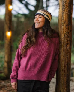 Pull Hideout Oversized en maille recyclée - Rhubarbe