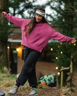 Pull Hideout Oversized en maille recyclée - Rhubarbe