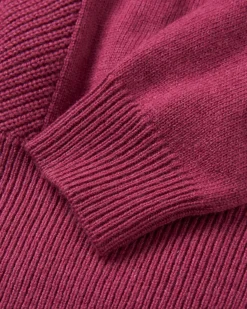 Pull Hideout Oversized en maille recyclée - Rhubarbe