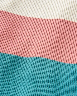 Pull Moments Oversized Organic Knitted Jumper - Lime Multi Stripe
