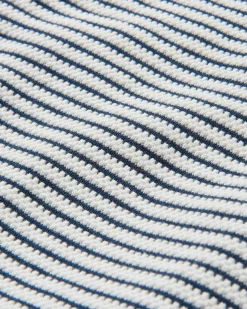 Pull Muir en maille bio - Rayures blanc cassé