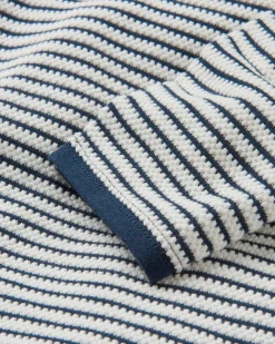 Pull Muir en maille bio - Rayures blanc cassé