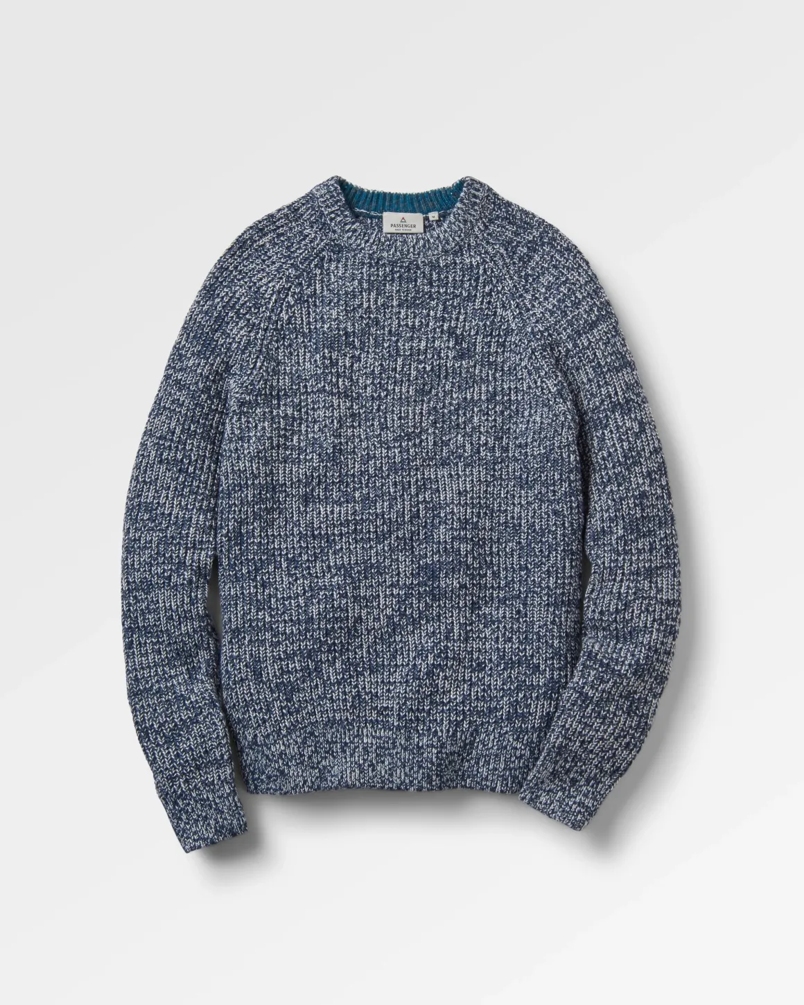 Pull recyclé en maille - Gris chiné