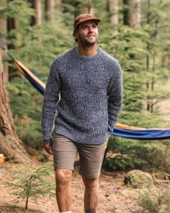 Pull recyclé en maille - Gris chiné