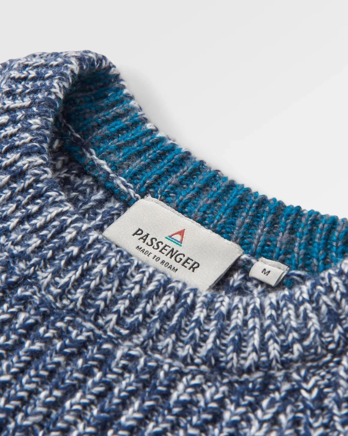 Pull recyclé en maille - Gris chiné