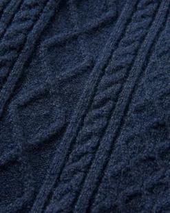 Pull Sandbar en maille torsadée - Bleu marine riche