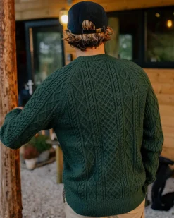 Pull Sandbar en maille torsadée - Sapin
