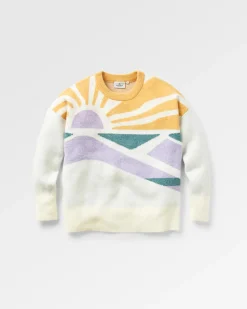 Pull Sunsets Recycled Oversized Knitted Jumper - Marshmallow