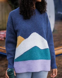 Pull Vista en maille recyclée - Denim foncé