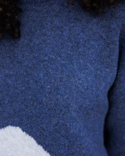 Pull Vista en maille recyclée - Denim foncé