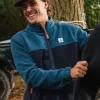 Ridge 2.0 Full Zip Recycled Polar Fleece - Tidal Blue/Rich Navy