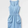 Robe en coton bio Mesmorise - Denim délavé