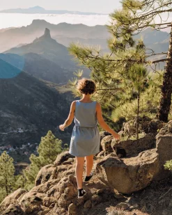 Robe en coton bio Mesmorise - Denim délavé