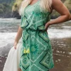 Robe en Coton Recyclé Rivergate - Éclat Vert Épicéa