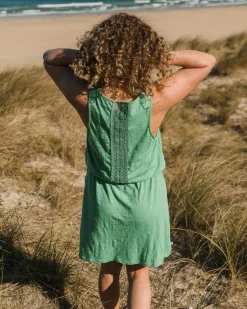 Robe en Coton Recyclé Rivergate - Épinette Verte