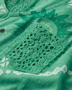 Robe en Coton Recyclé Rivergate - Éclat Vert Épicéa