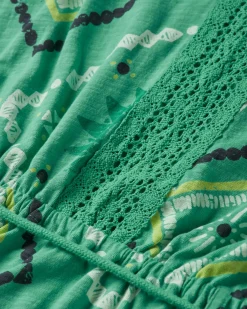 Robe en Coton Recyclé Rivergate - Éclat Vert Épicéa