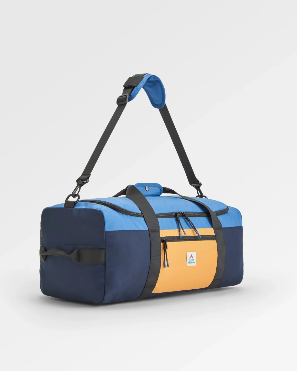 Sac de sport recyclé Boondocker - Miel/Denim foncé/Bleu marine riche