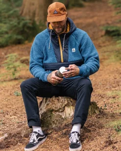 Sherpa en polaire recyclé Woodland avec doublure polaire - Bleu Acier