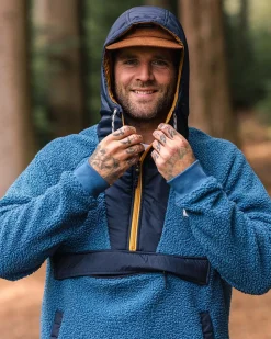 Sherpa en polaire recyclé Woodland avec doublure polaire - Bleu Acier