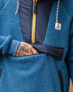 Sherpa en polaire recyclé Woodland avec doublure polaire - Bleu Acier