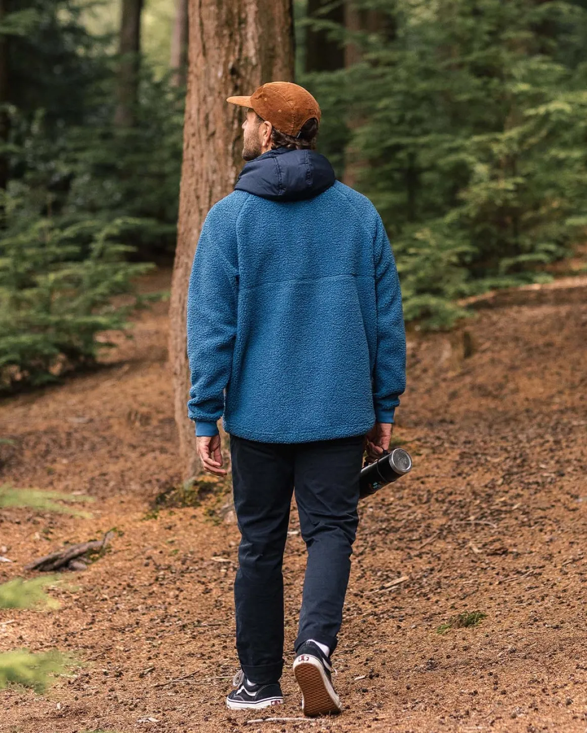 Sherpa en polaire recyclé Woodland avec doublure polaire - Bleu Acier