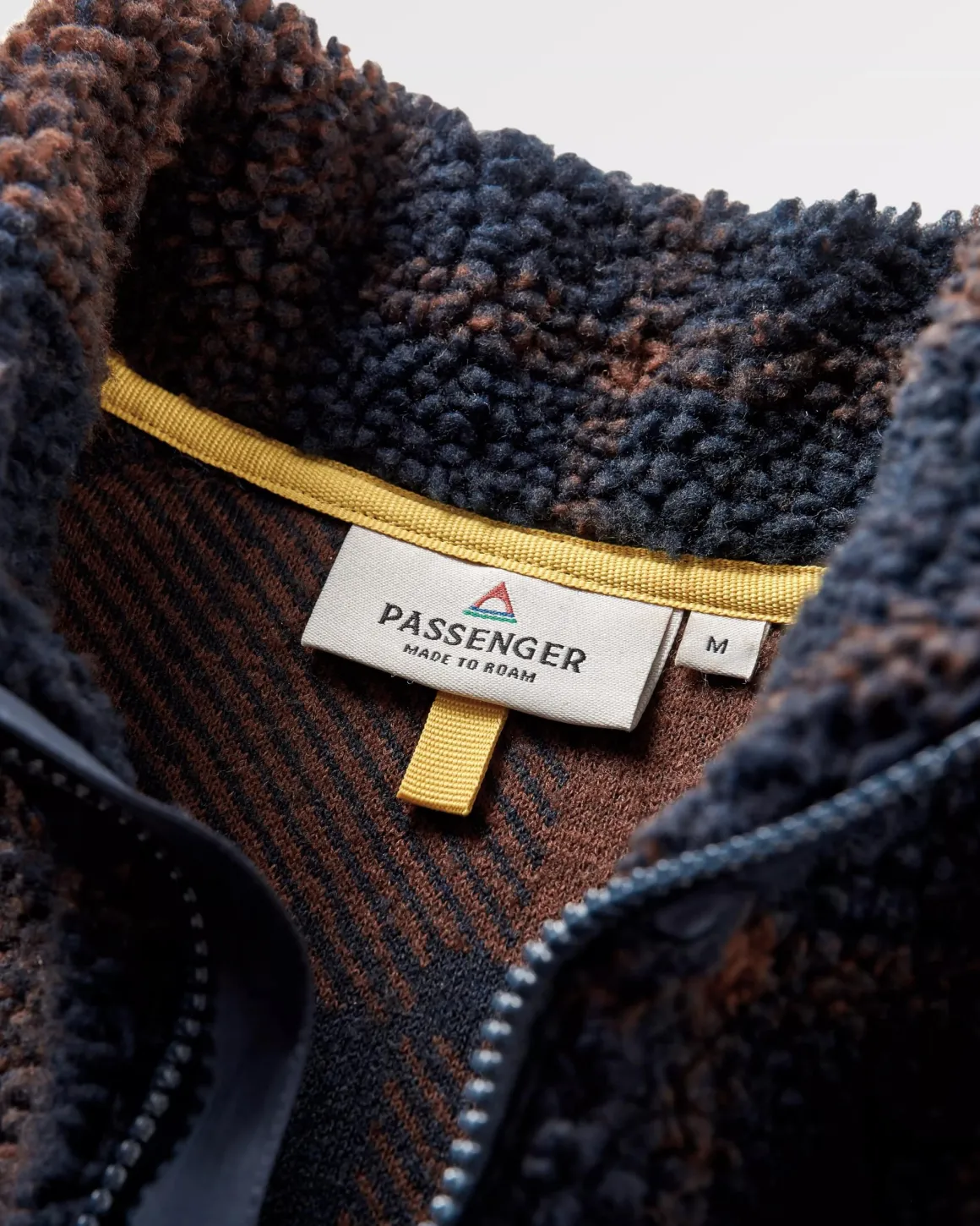 Sherpa Recyclé Offroad 1/2 Zip Fleece - Chestnut/Deep Navy Check