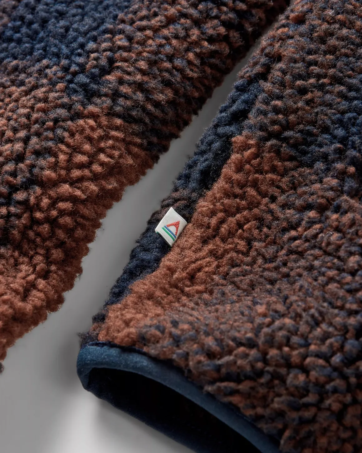 Sherpa Recyclé Offroad 1/2 Zip Fleece - Chestnut/Deep Navy Check