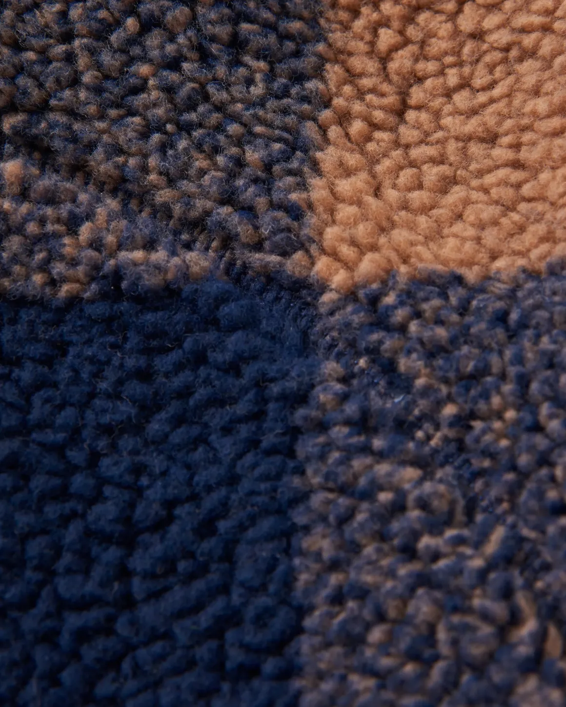 Sherpa Recyclé Offroad 1/2 Zip Fleece - Toffee/Rich Navy Buffalo