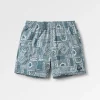 Short de bain polyvalent Porto Recyclé - Patchwork Vintage Forêt Sombre