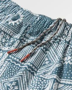 Short de bain polyvalent Porto Recyclé - Patchwork Vintage Forêt Sombre